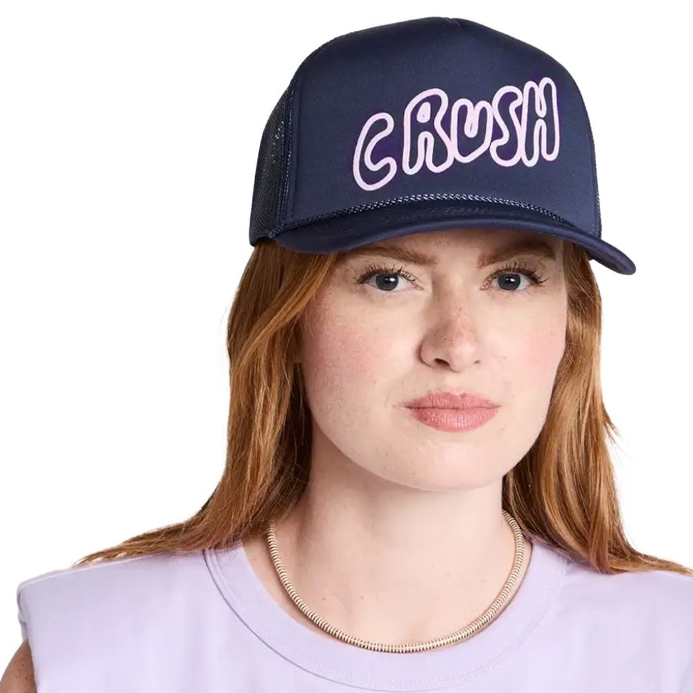 Kerri Rosenthal Crush Trucker Hat, Navy blue